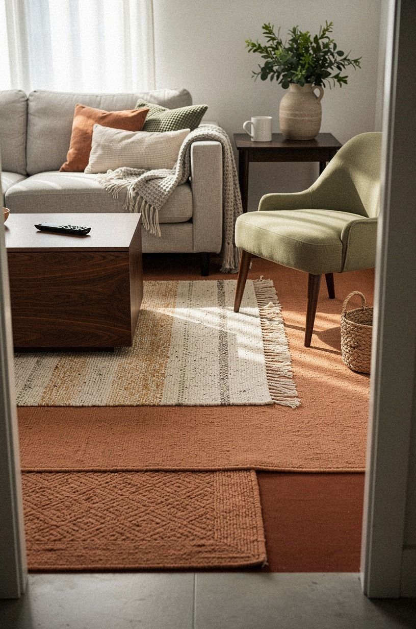 Layer Textiles to Mark the Living Zone