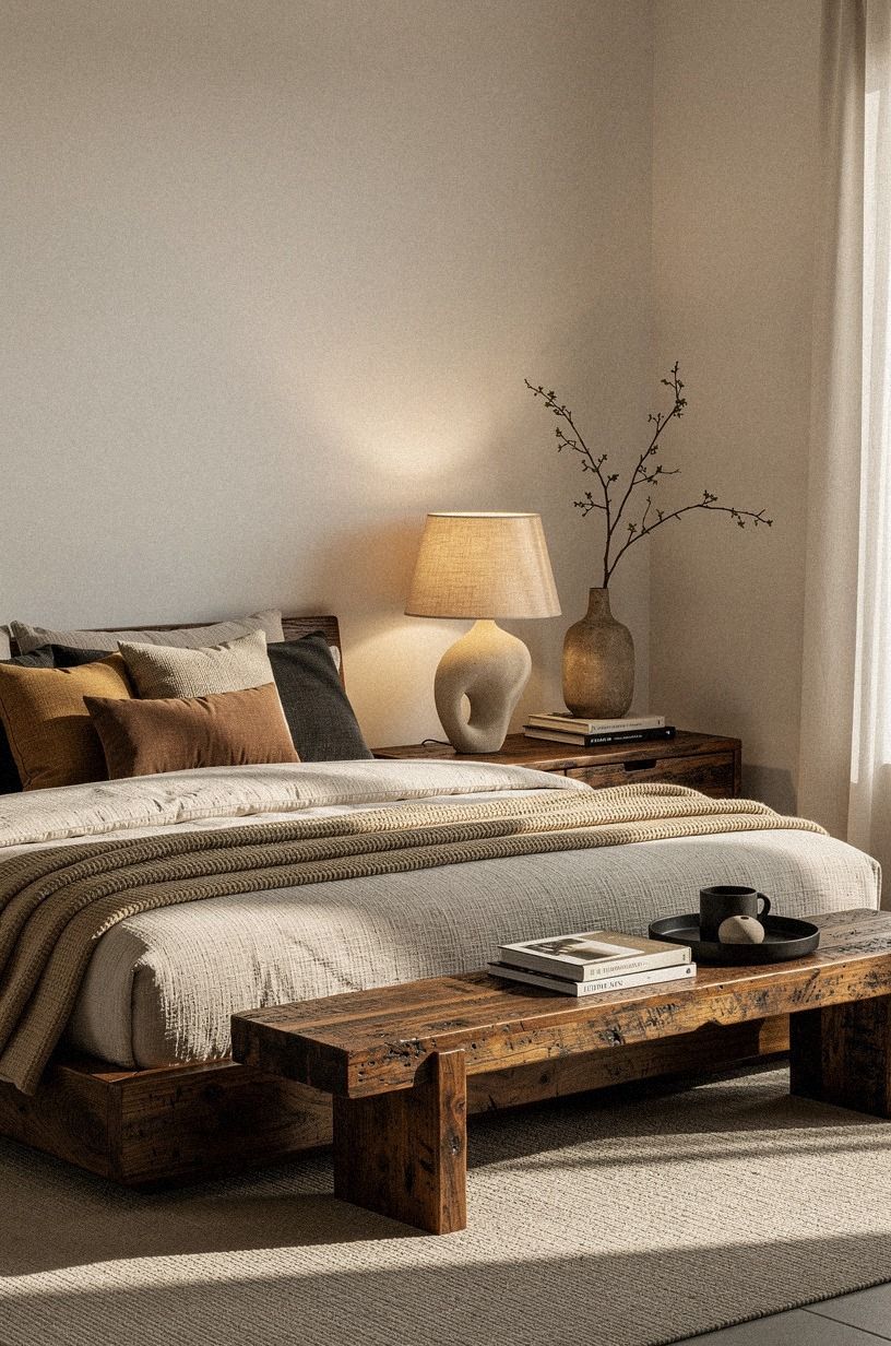 Mix earth tones instead of matching beige
