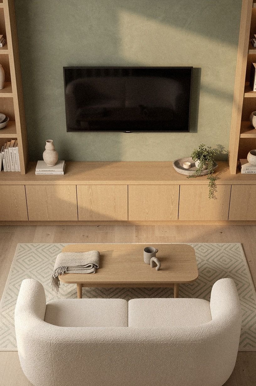 Give the TV Wall a Softer Background