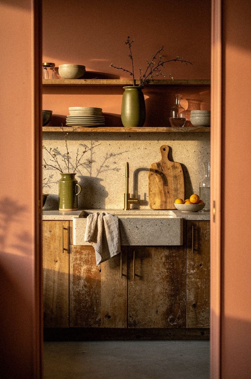 Style the Sink Wall With Practical Contrast