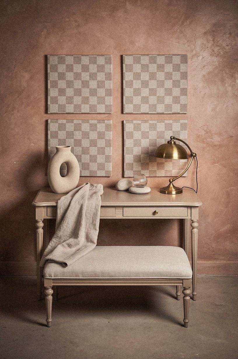 Anchor Small Checkered Panels Behind Functional Zones