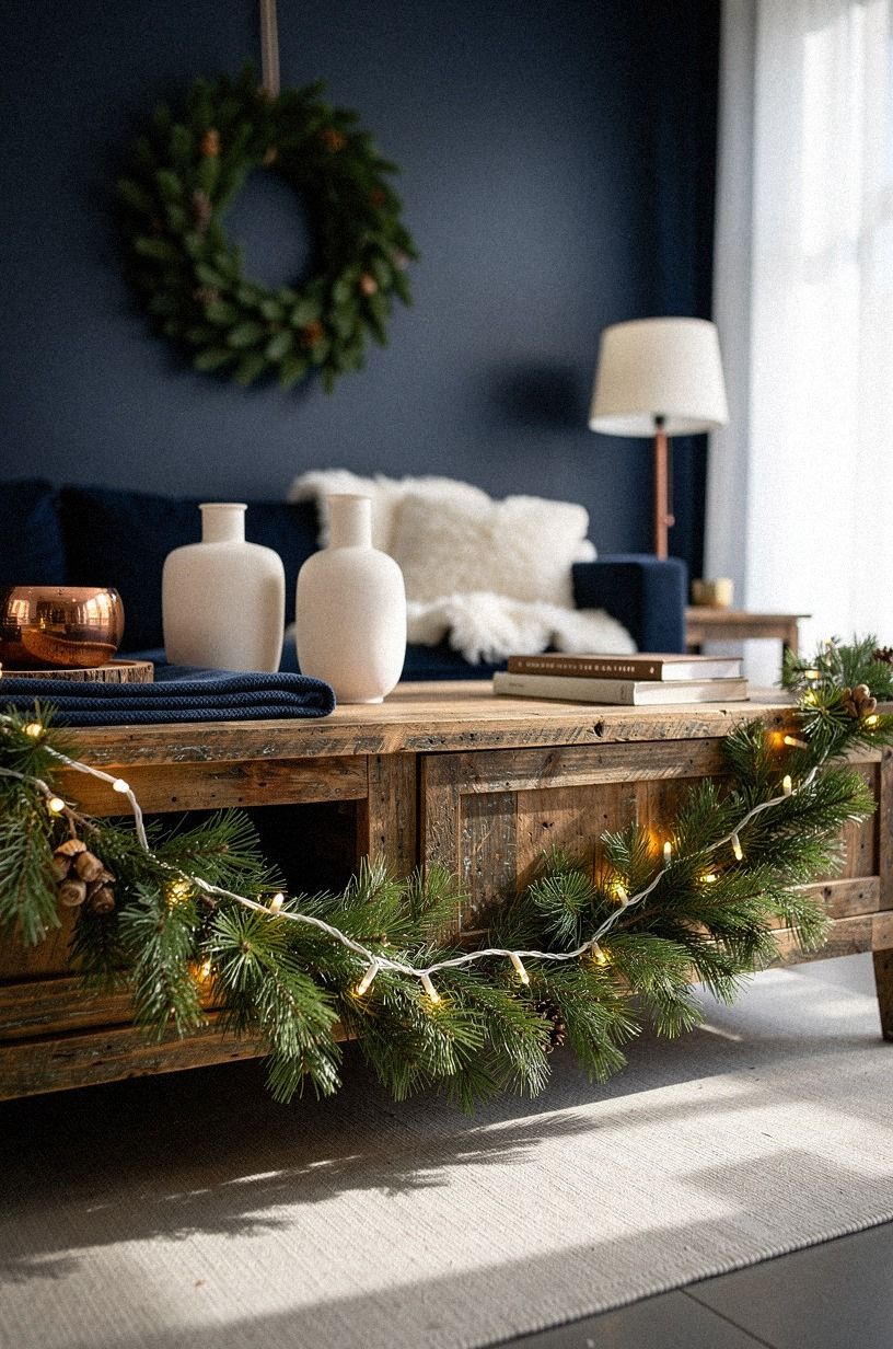 I Built the First Garland From What I Had, midnight blue palette