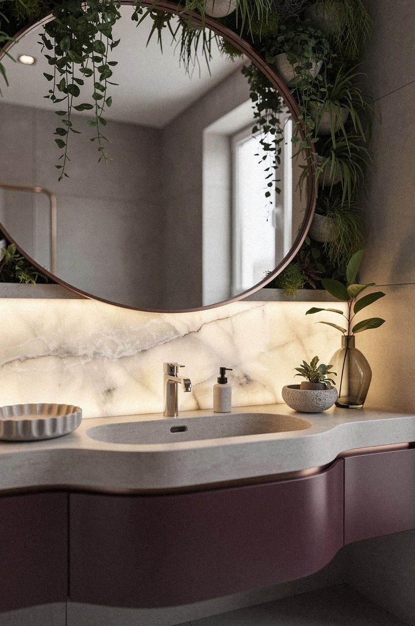 Frame the Mirror With Trailing Plants