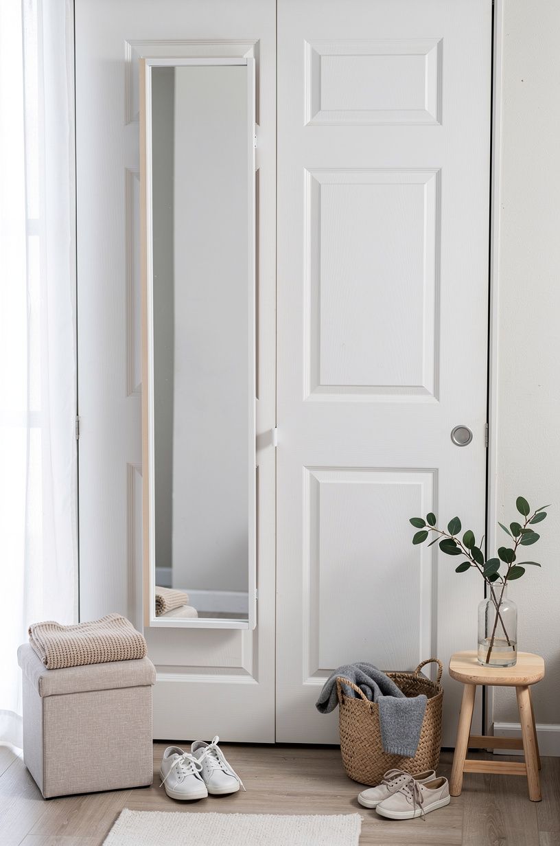 Frame the Mirror with a Narrow Tray