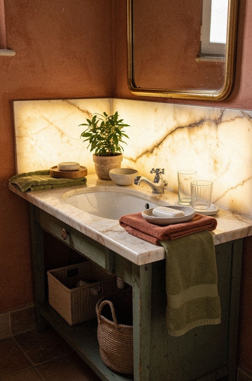 Frame the Vanity With a Small Old Bathroom Idea