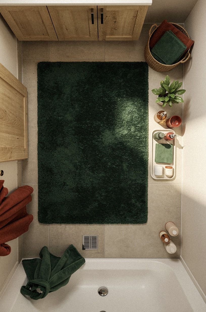 Layer a Soft Bath Mat Under Your Feet