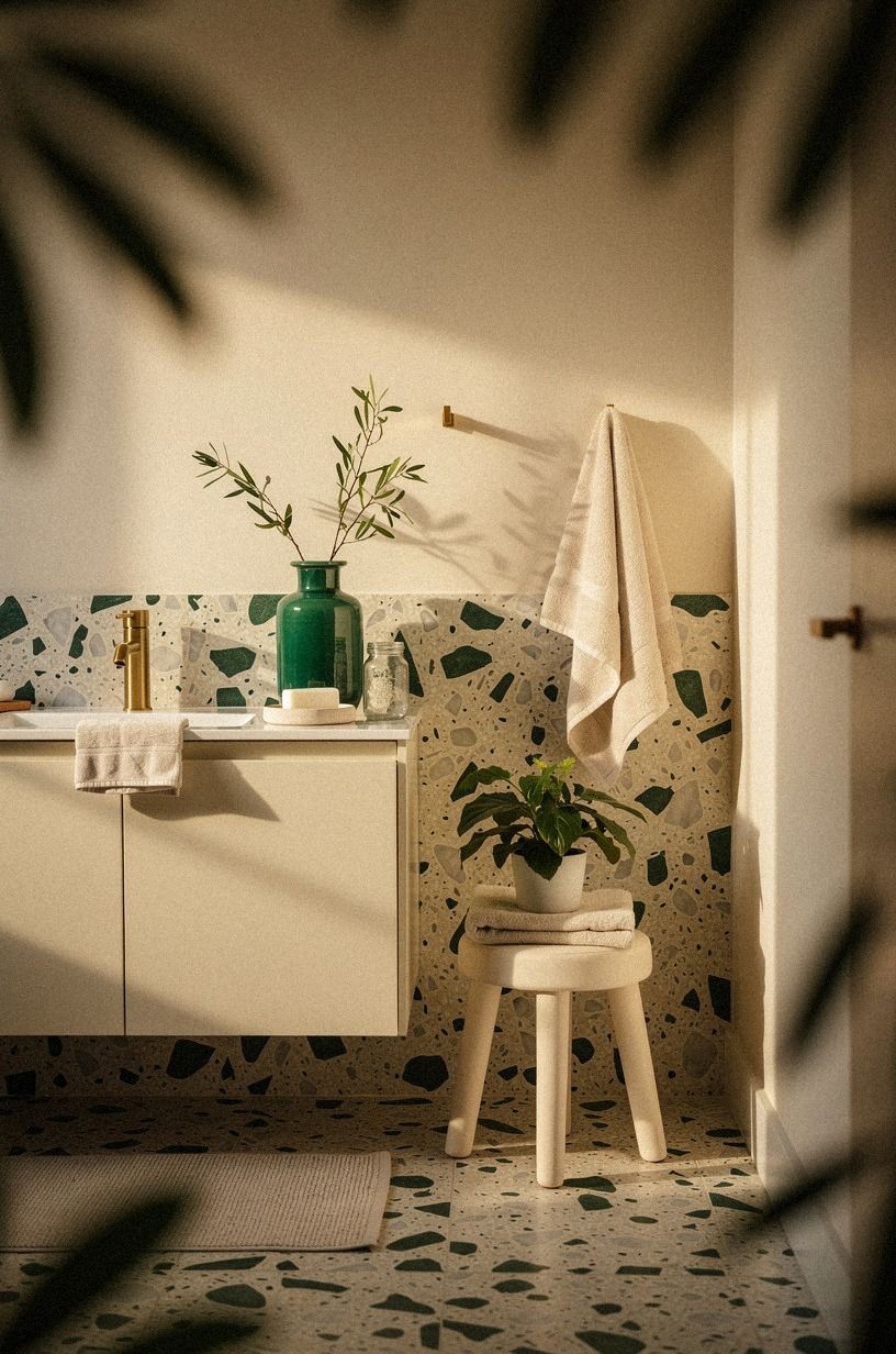 Mix Boring Bathroom Ideas With One Bold Detail