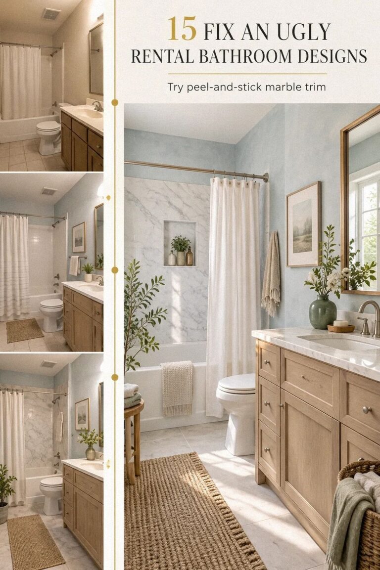 How to Turn an Ugly Rental Bathroom Into a Stylish Space - 15 Ideas
