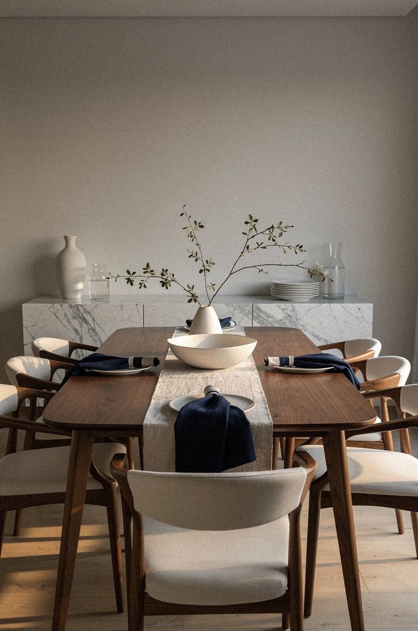 I Used Soft Layers Instead of More Decor, navy palette