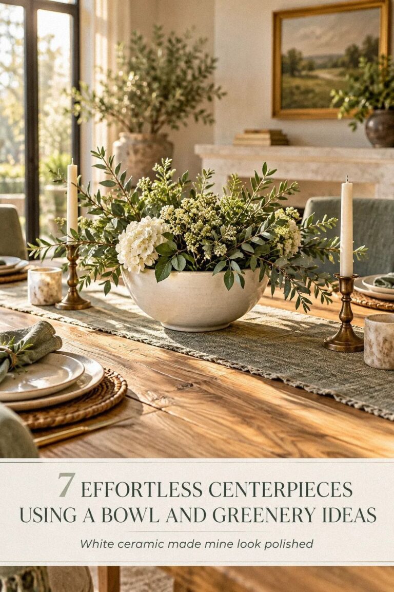 Effortless Centerpieces Using a Bowl and Greenery
