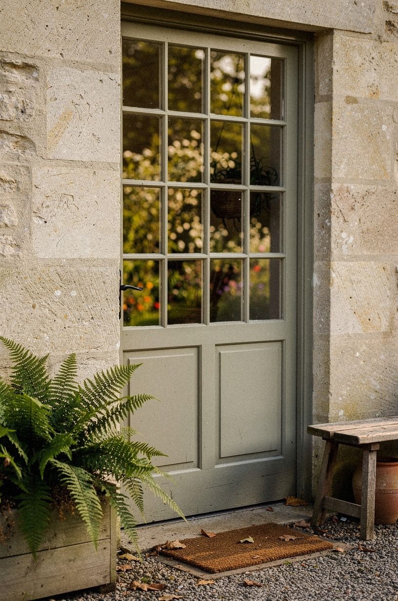 Hang a Farmhouse Front Door With Glass