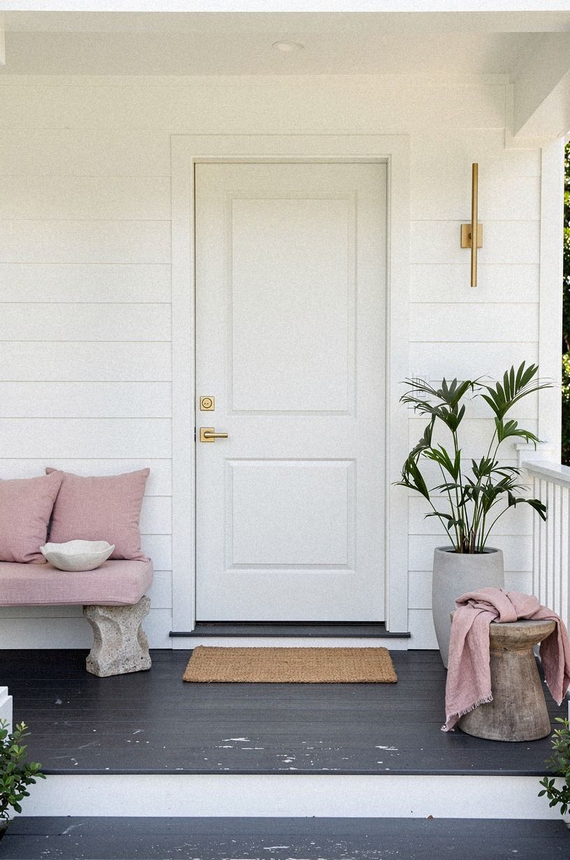 Paint the Door in Benjamin Moore White Dove