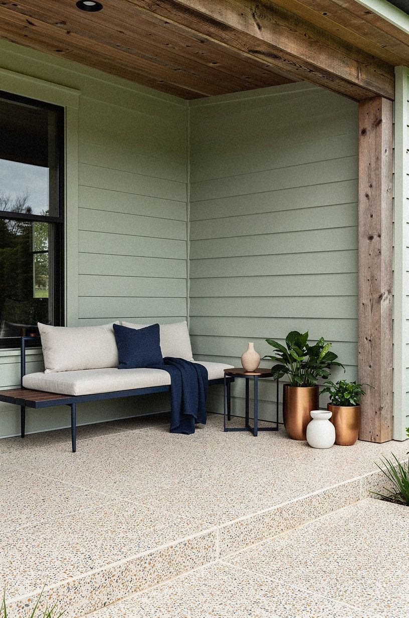 Pair Sage Paint With Weathered Oak