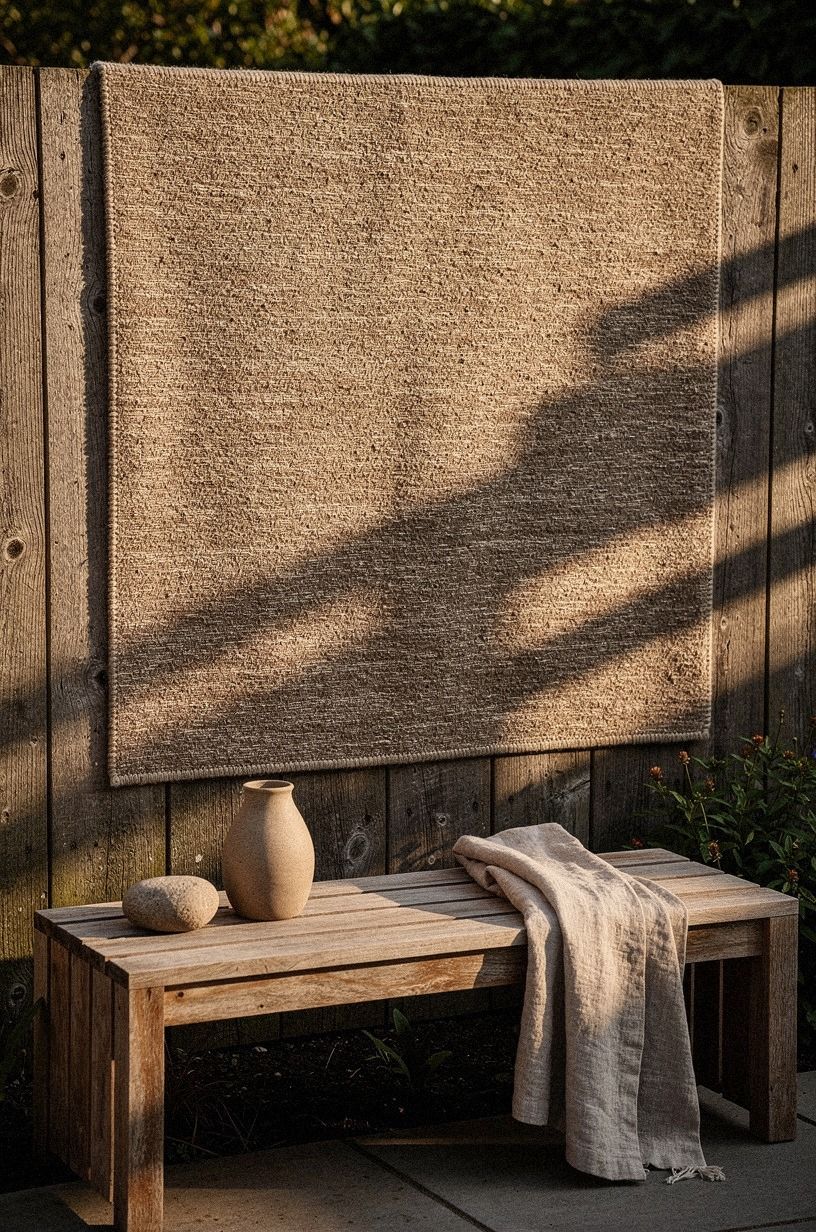 Frame the Fence With an Outdoor Rug