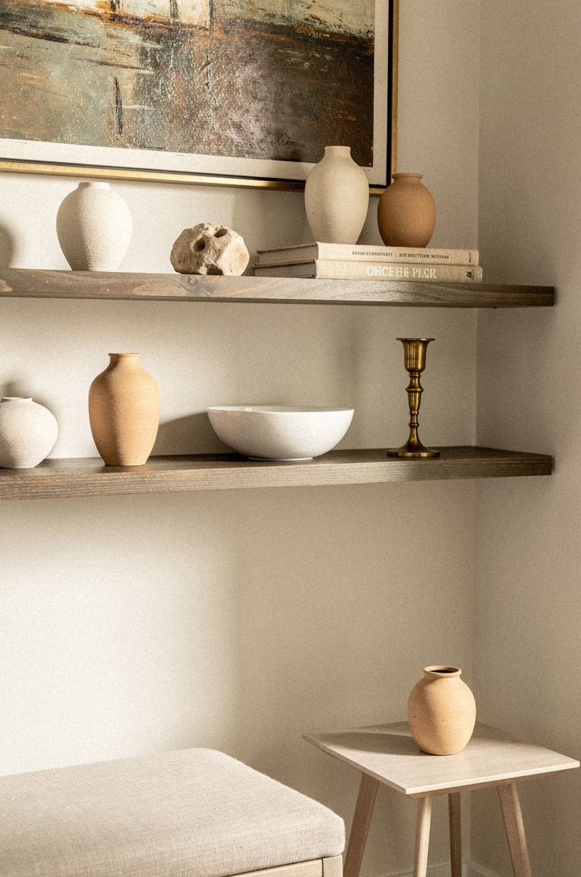 Frame the shelf with one oversized print