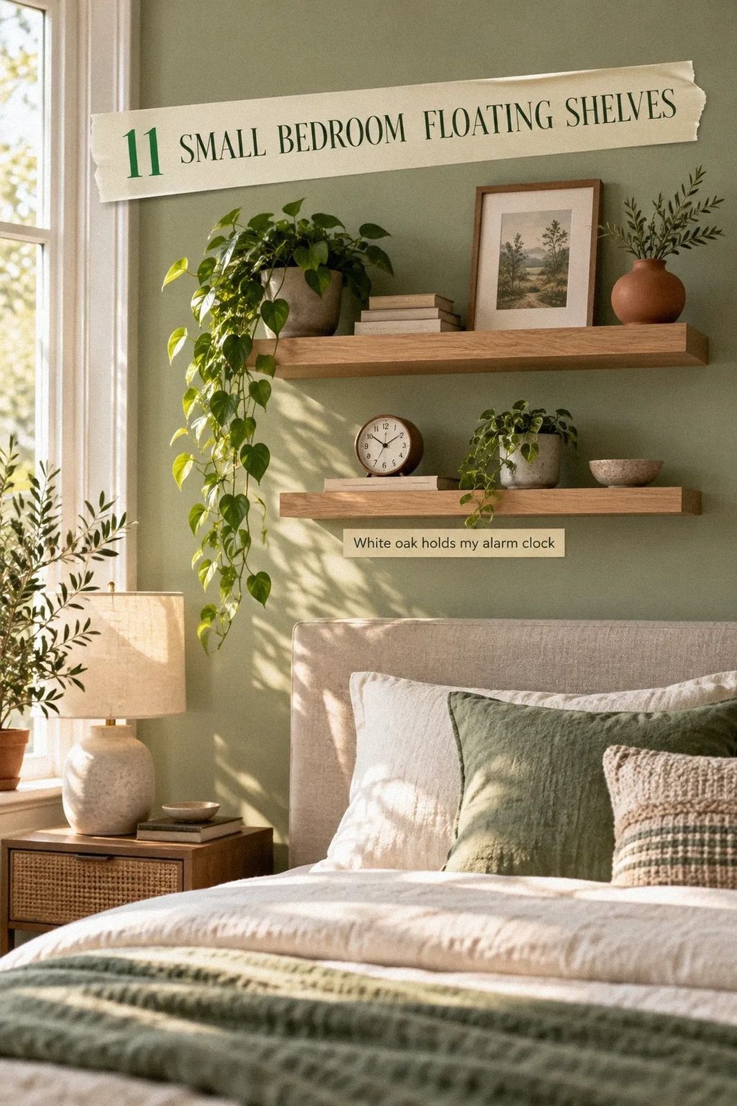 I Added a Floating Shelf Above the Bed, My Small Bedroom Feels More Open