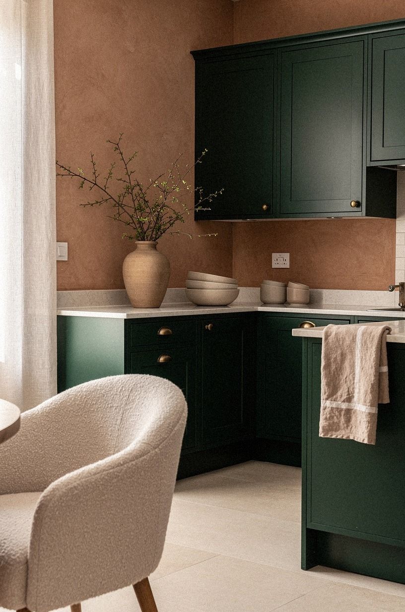 Can a Dark Green Kitchen Stay Airy?