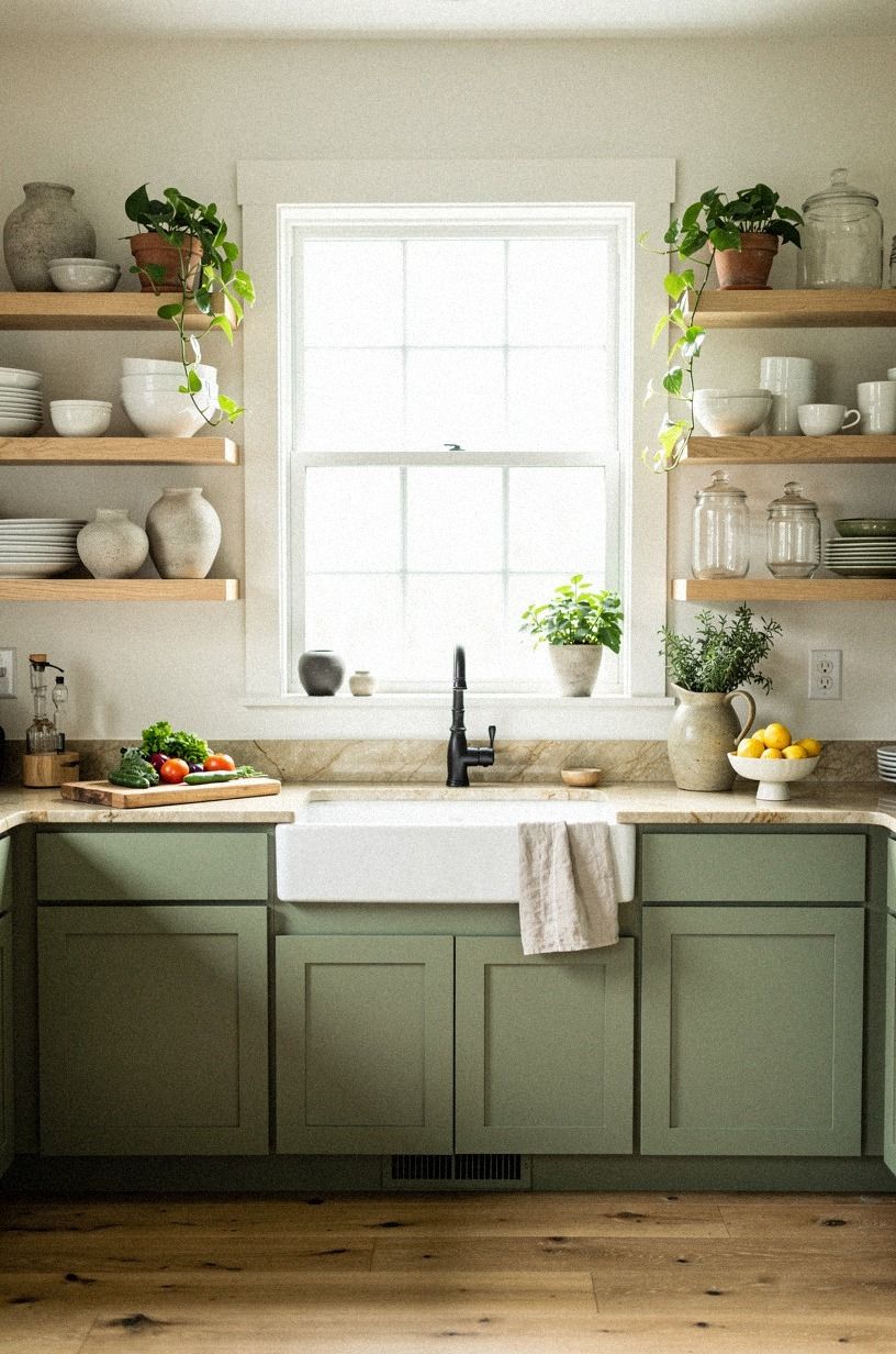 Frame the Sink With a White Oak Shelf