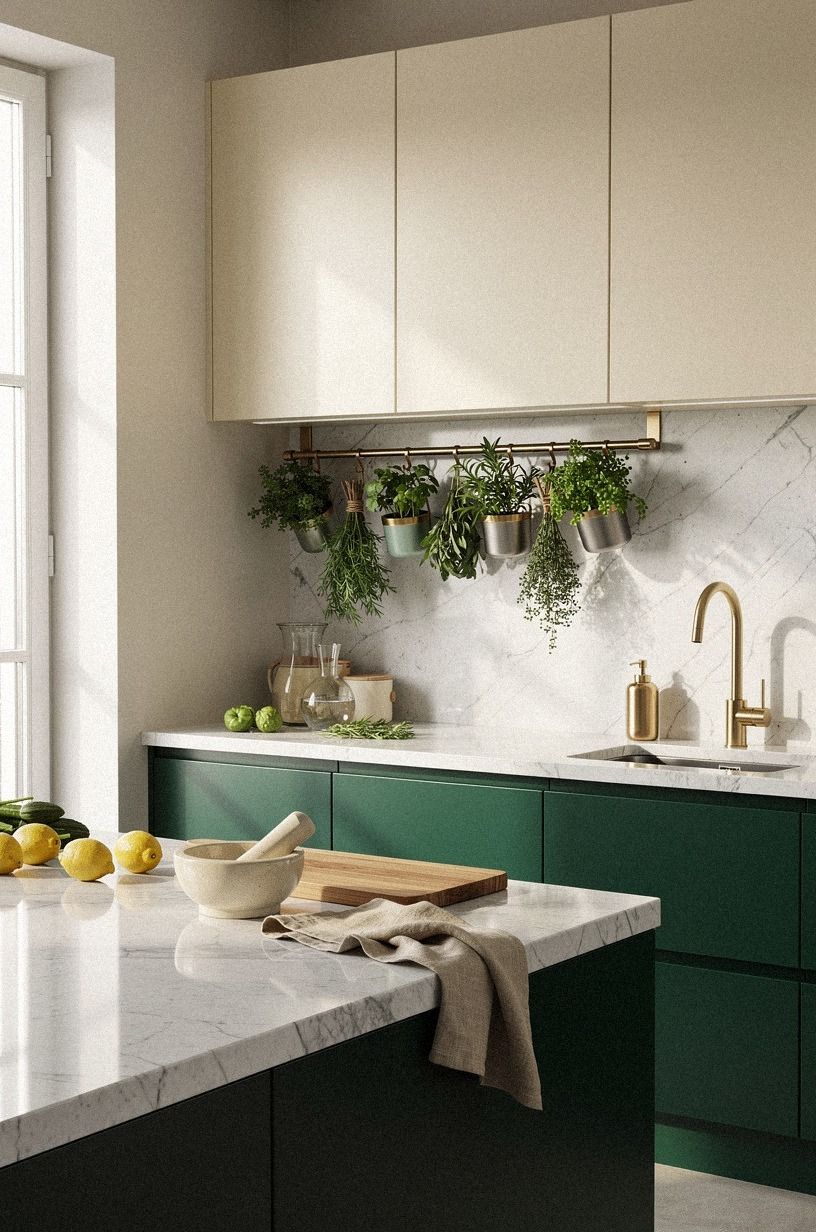 Hang a Herb Rail Beside the Prep Zone