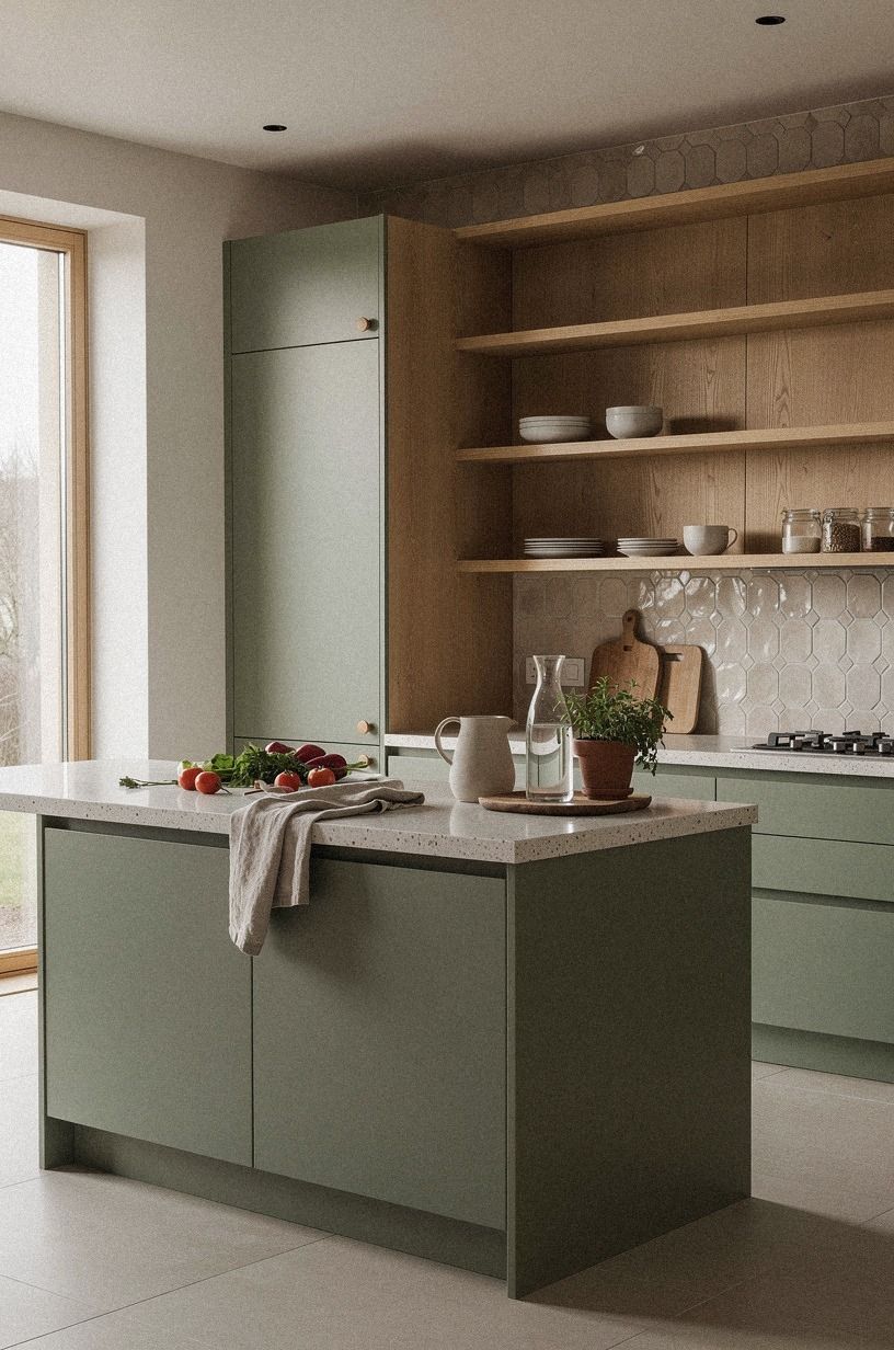 Choose zellige over faux marble for natural earthy kitchens