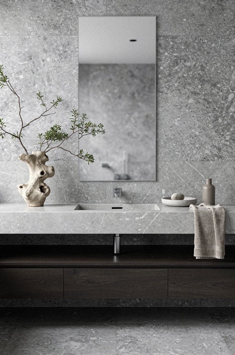 Style the counter with one organic object