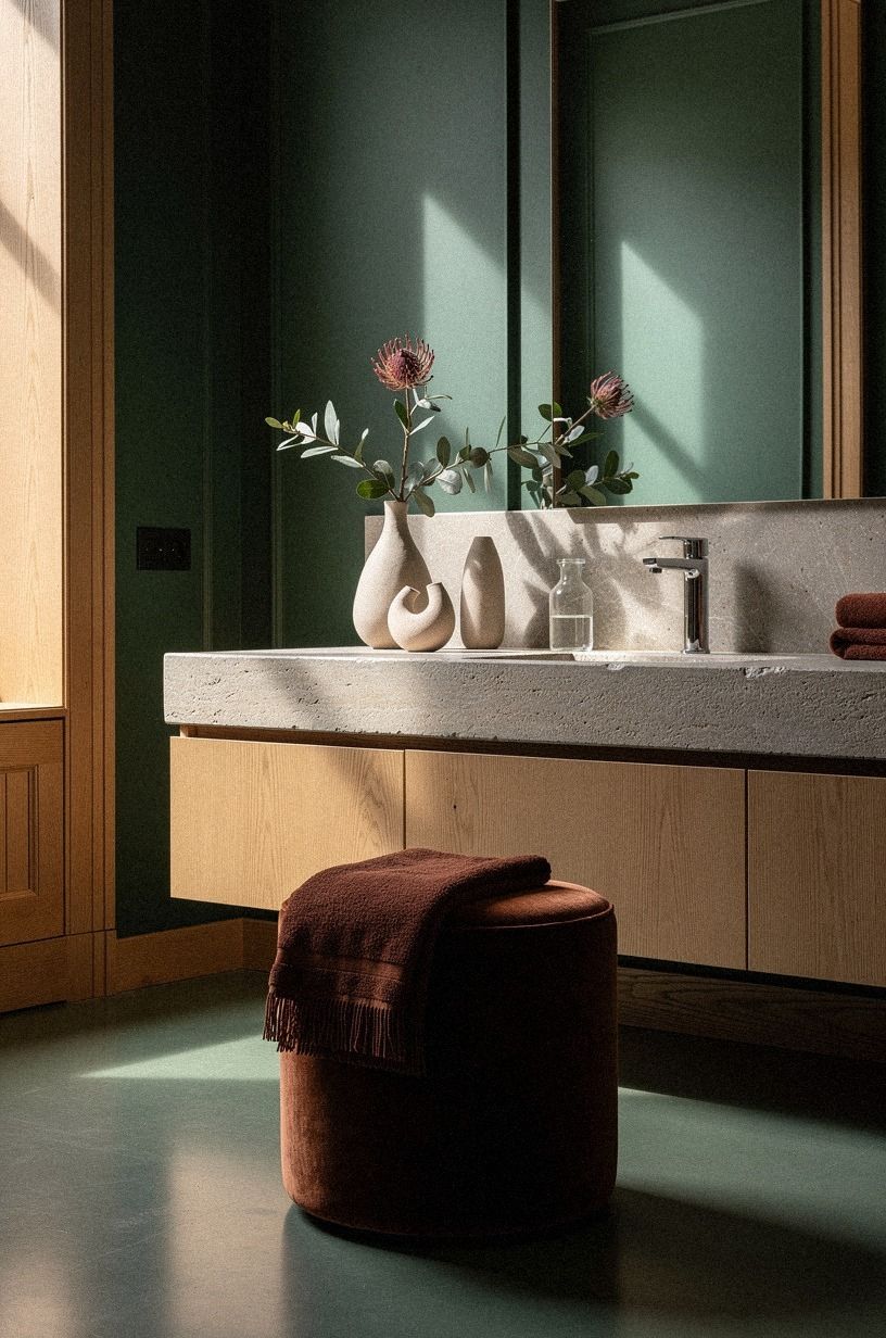 Float a Stone Shelf Above the Sink