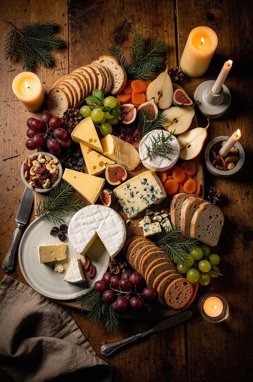 Serve a Warm Wood and White Cheese Palette