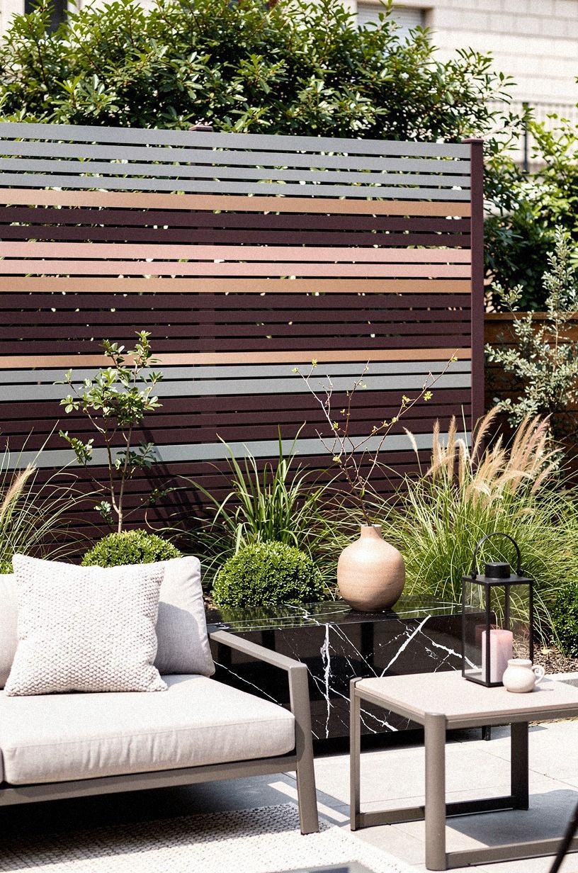 Build a slatted backyard privacy screen