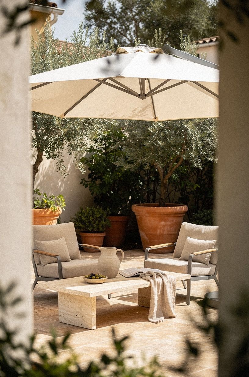 Does an umbrella help with overhead privacy?