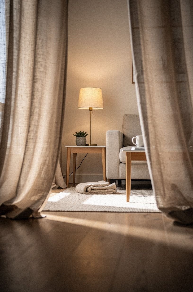 Frame the Floor With Long Curtains