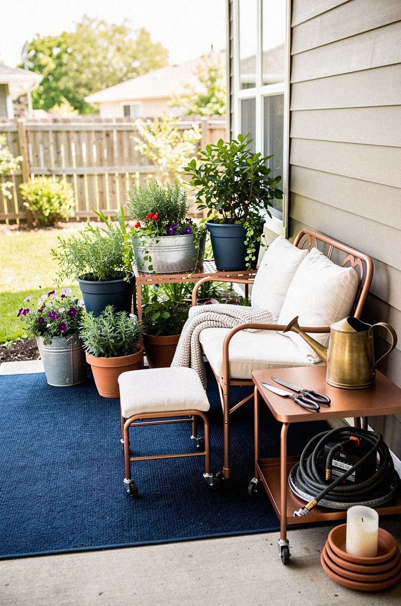 Anchor a renter-friendly garden with moveable containers