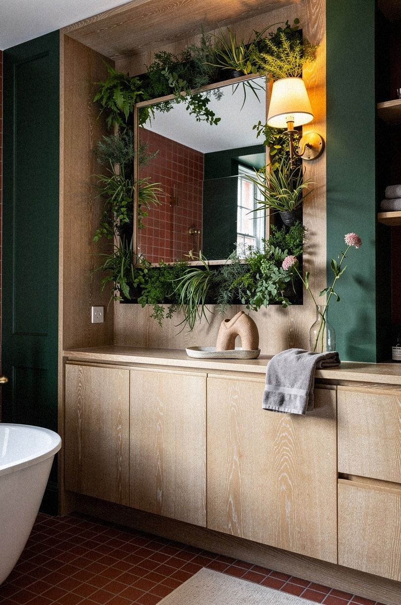 Frame the Mirror With a Hanging Plant