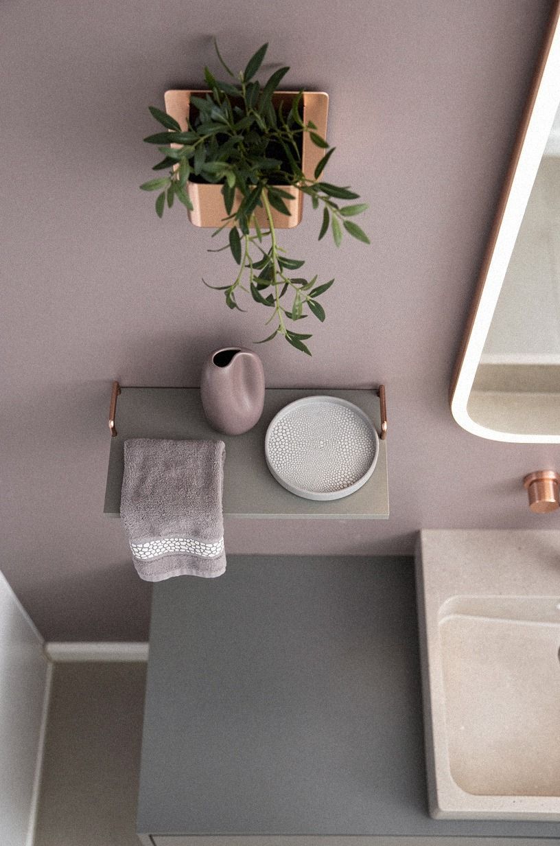 Mix a Hanging Plant With a Floating Shelf