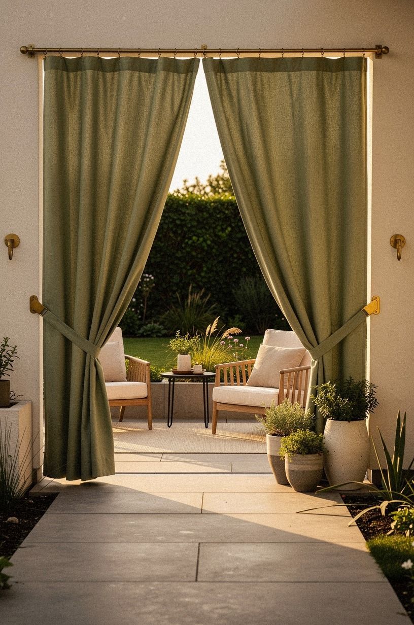 Cover the View With a Foldable Outdoor Curtain