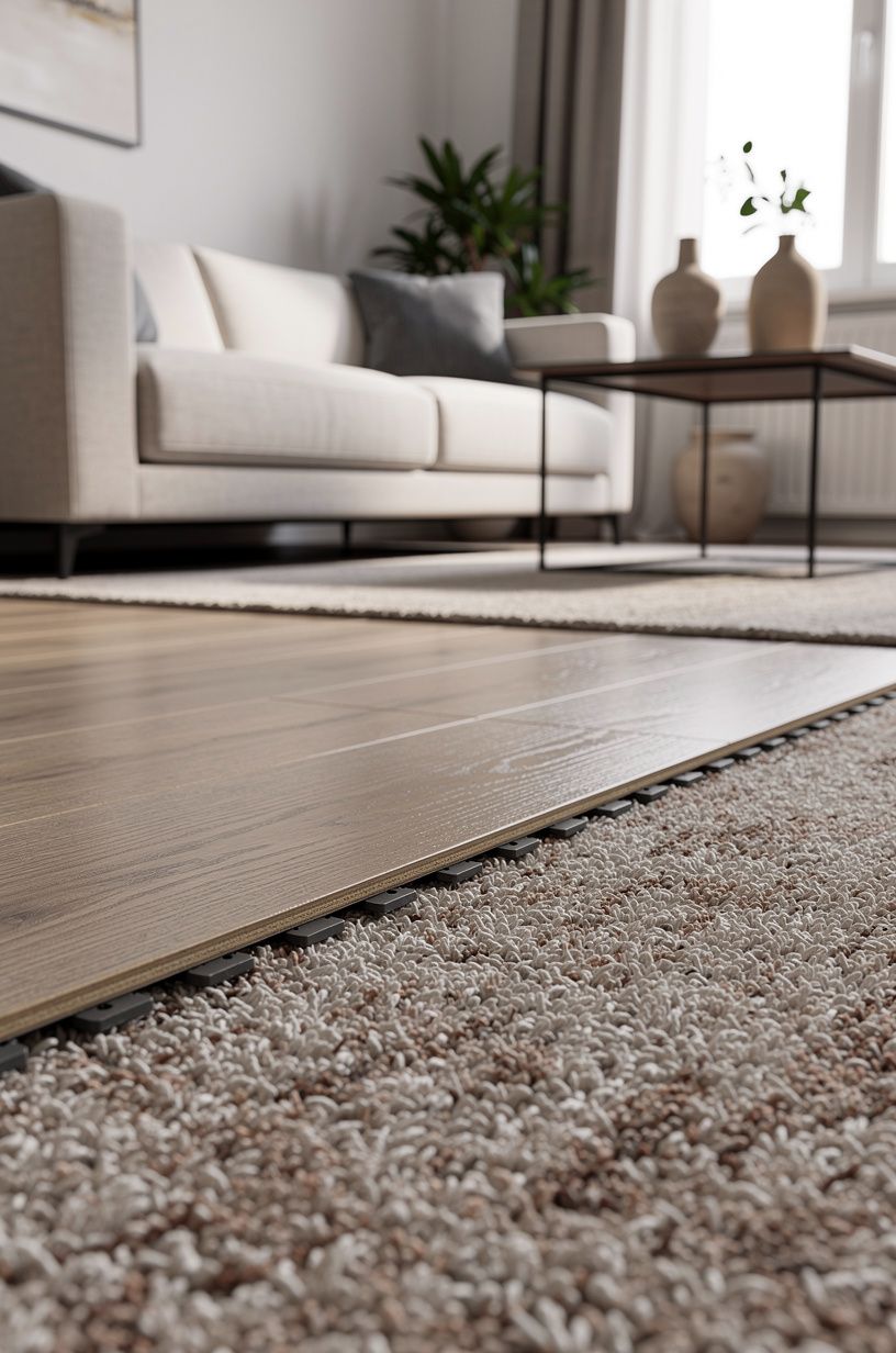 Skip adhesive and choose click-lock planks