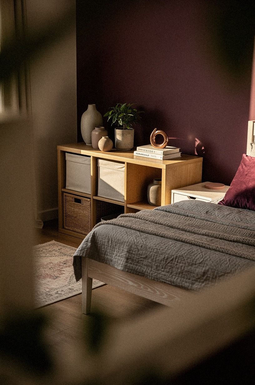 Let IKEA KALLAX Be the One Warm Wood Anchor
