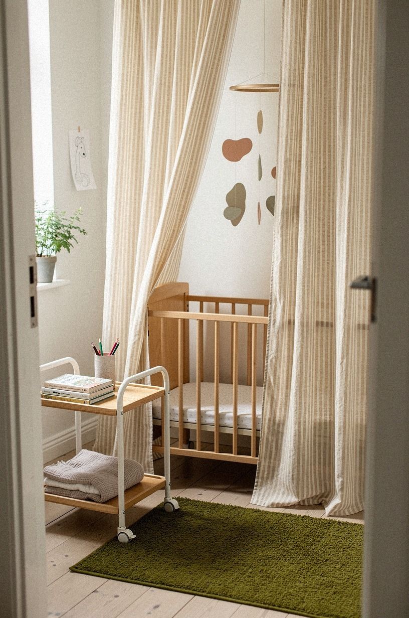 Use Fabric Panels Instead of Permanent Wallpaper