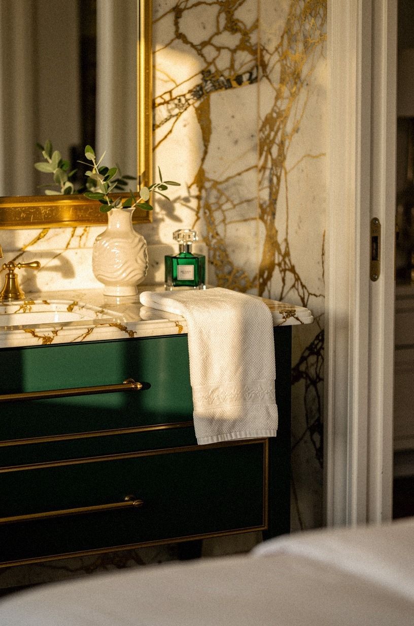 I Softened the View From the Bed, emerald palette