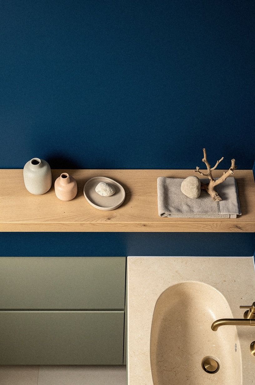 Paint Above the Shelf With Hague Blue