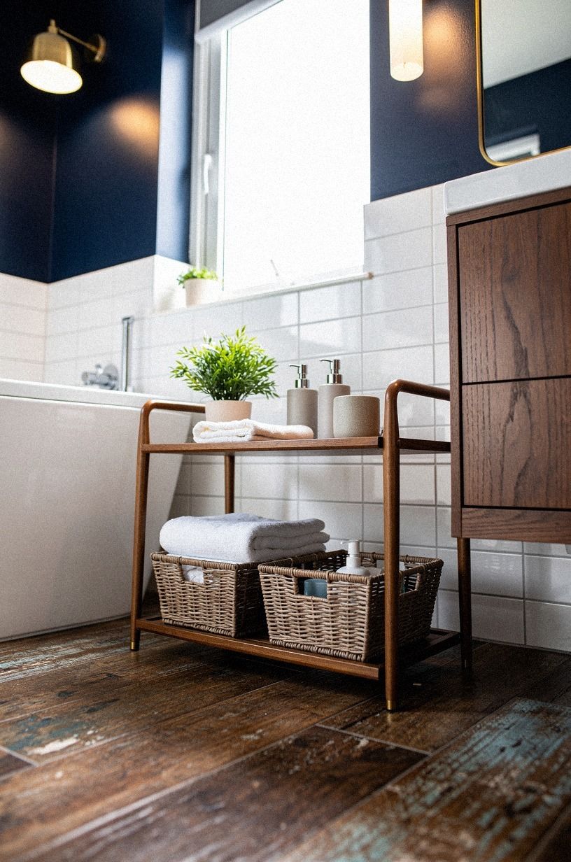 Swap Open Clutter for a Basket Shelf