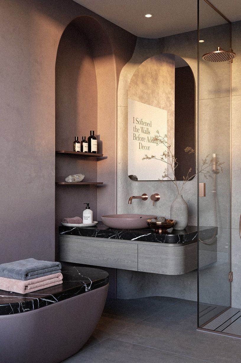 I Softened the Walls Before Adding Decor, plum palette