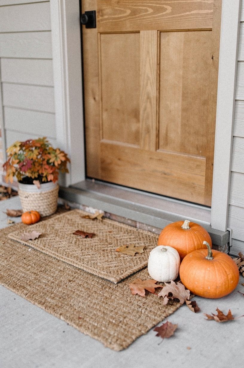 Anchor a Front Porch Rug Layering Autumn Stack