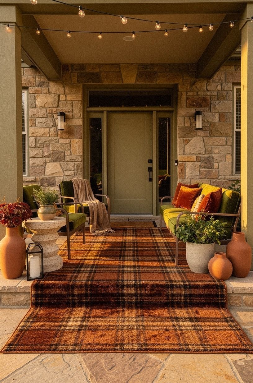 Choose Plaid Over Matching Sets for Fall Rugs Porch