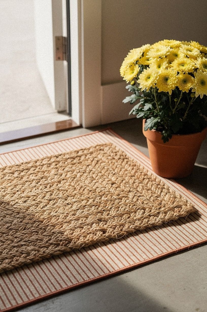 Layer the Two-Texture Rule for Layered Doormats for Fall