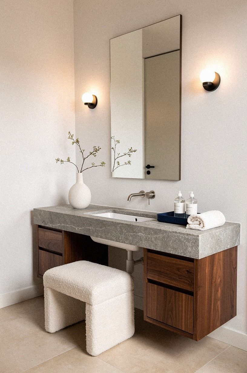 Frame the Basin With a Thick Stone Ledge