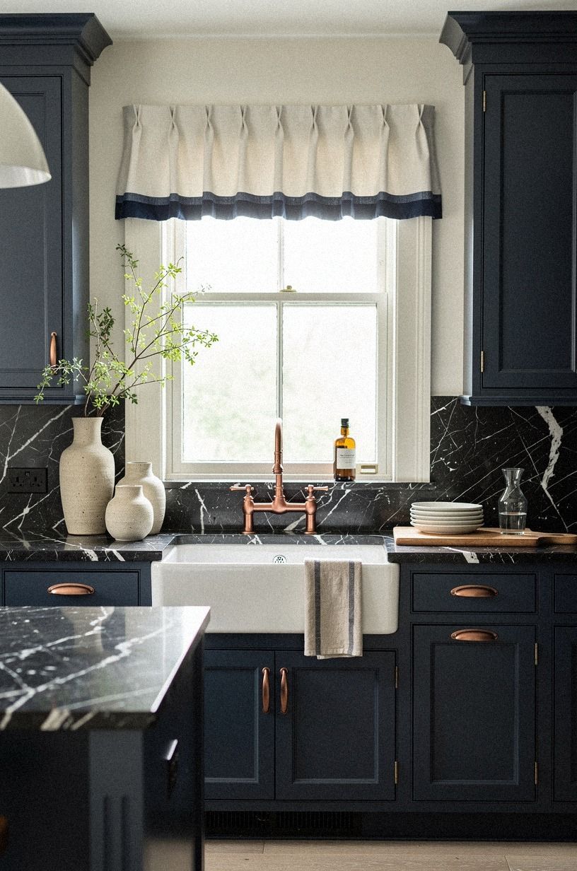 Frame the Sink With a Tailored Window Treatment