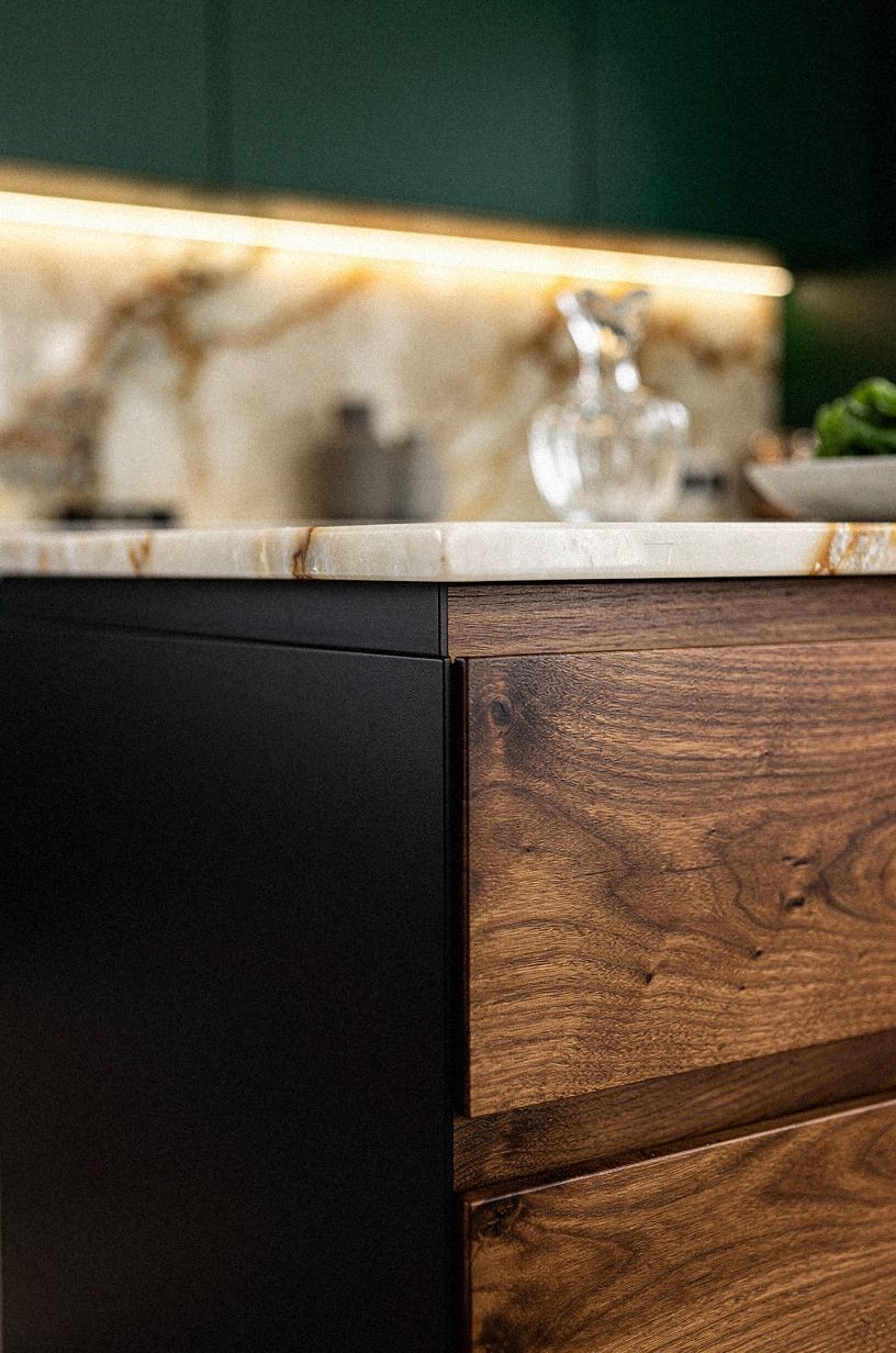 What Happens When Matte Black Meets Warm Wood?