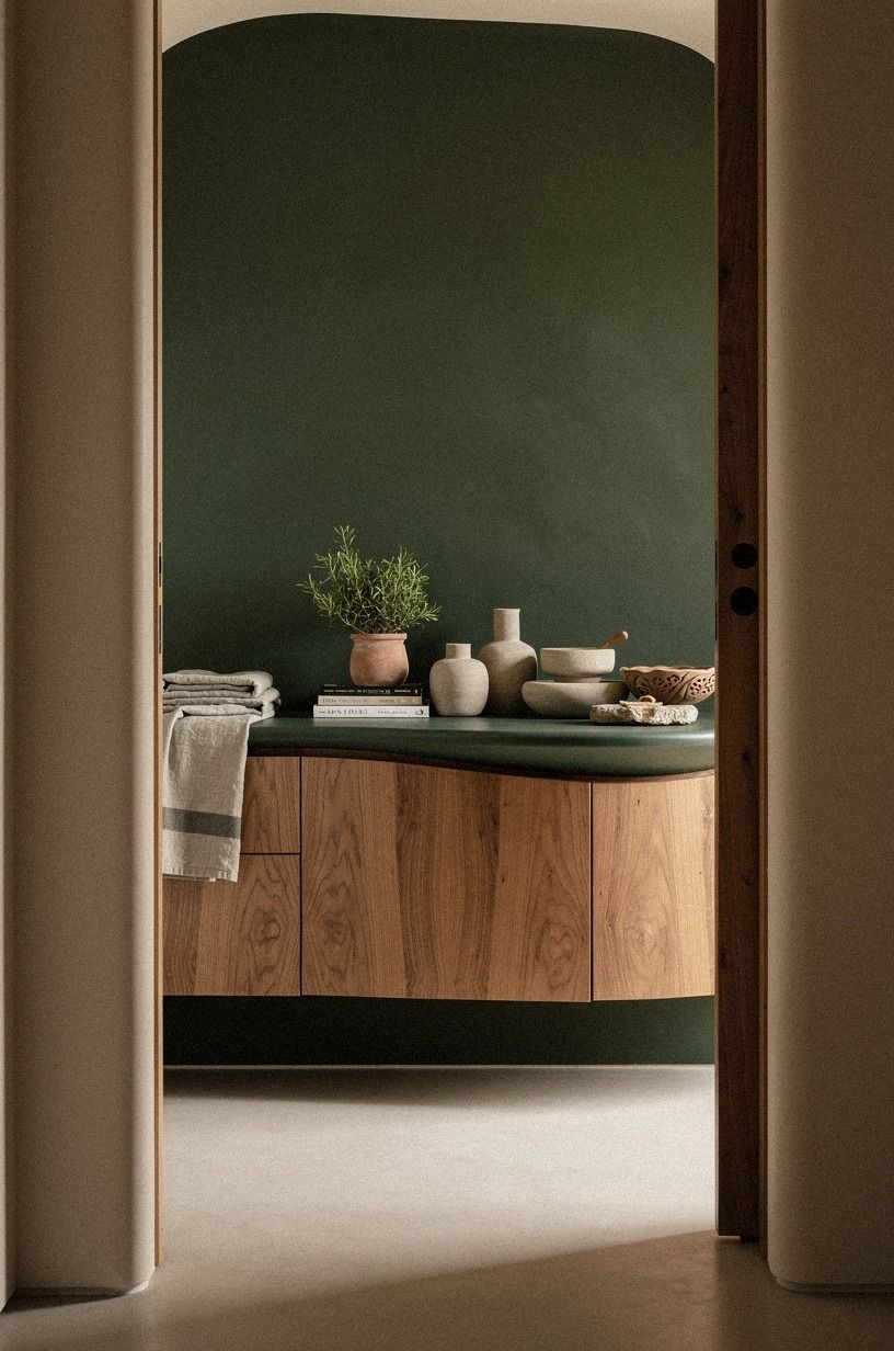 Here's what it looked like before, forest green palette