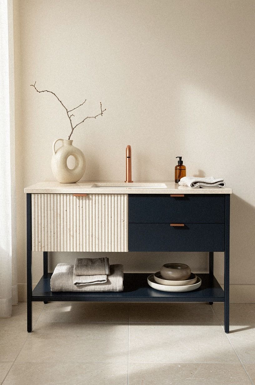 Frame the Vanity With the Two-Texture Rule