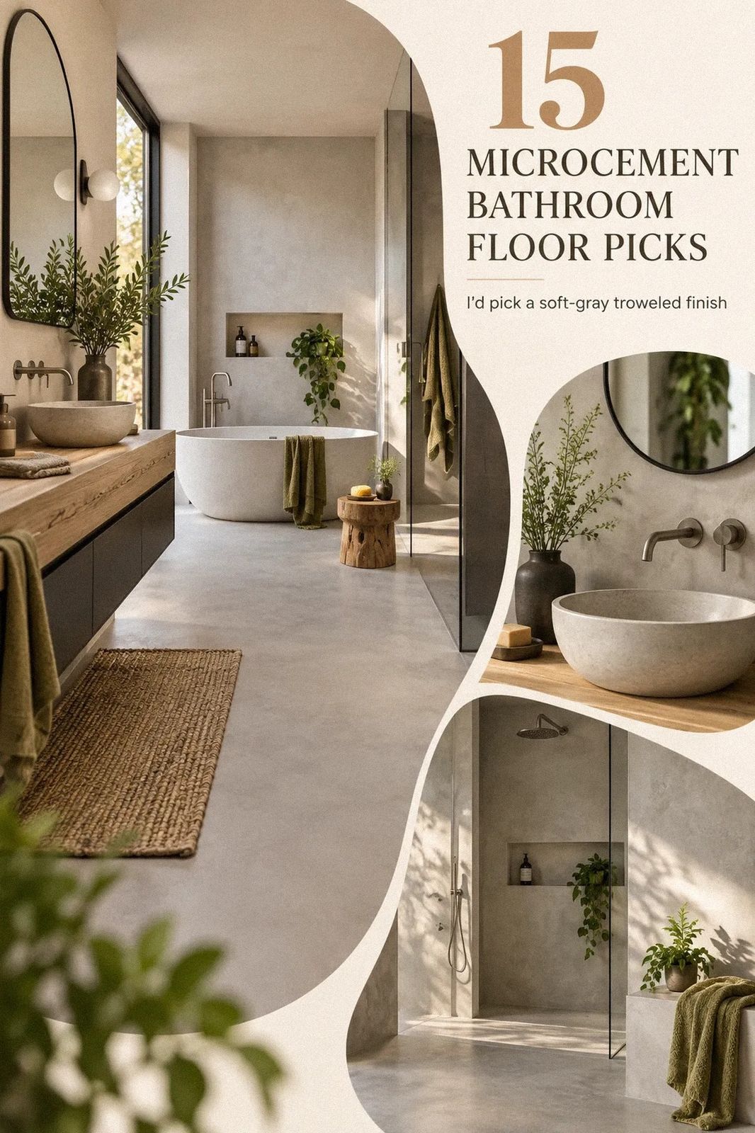 15 Microcement Bathroom Floor Designs for a Seamless Foundation That Lasts